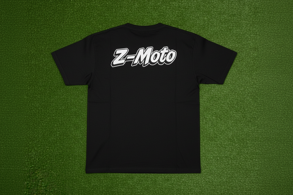 Black Z-Moto T-Shirt on Artificial Grass
