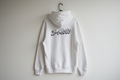 White hoodie with Z-Moto logo - authentic style
